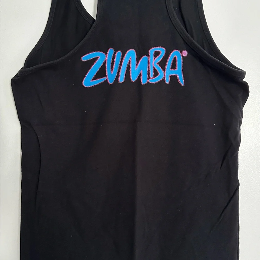 Zumba Black Tank Top with Colorful Graphic - Picture 3 of 4